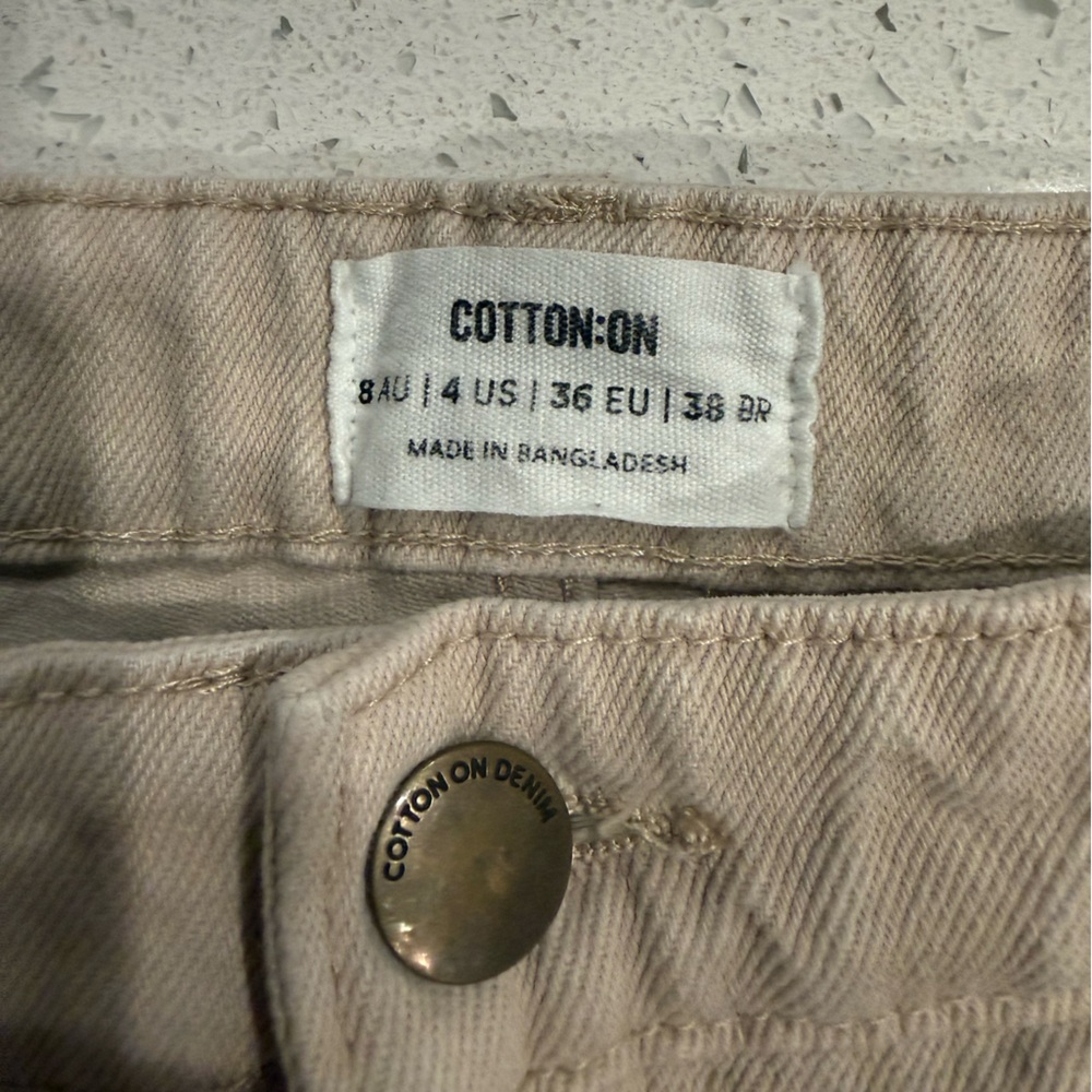 Cotton On Light Beige High-Rise Pants - Picture 3 of 4